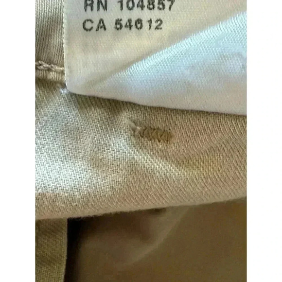 AG Adriano Goldschmidt Mens The Lux Khaki Tailored Trousers in Wheat 36R - Picture 11 of 13